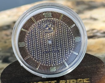 Textured Brass Watch Dial – Retro Color-Reveal, Green Lume, 28.5mm Automatic Mod