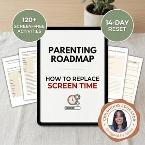 Digital Detox Printable Guide for Parents | Screen Free Activities for Kids | Family Screen Time Reset | 64 Page PDF Workbook