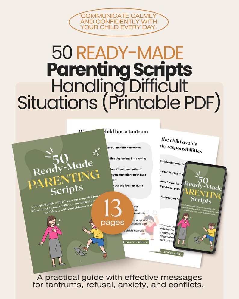 50 Ready-made Parenting Scripts | Calm & Firm Responses for Tantrums ...