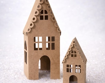 Putz House Kit DIY: Large and Mini Vintage Houses