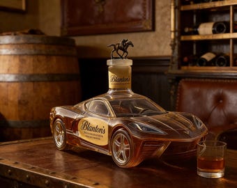 Corvette C8 Themed Whisky Bottle - Personalized Gift - Best Gift for Men - Personalized Decanter - Best Valentines Day Gift - Best Mans Gift