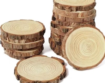 Wood Slices for Christmas -   Choose 3  5  or 10 pieces - for Ornaments or Coasters - DIY - unfinished - holes or none - craft supply