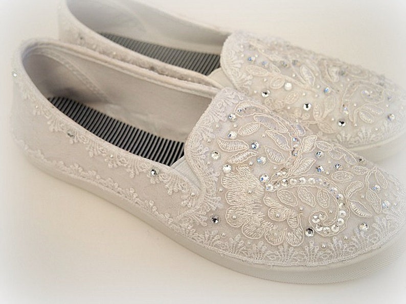 lace tennis shoes wedding