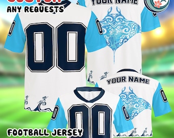 Moana Mesh Mesh Football Jersey, Custom Name Number Shirt, Princess Moana Soccer Jersey, Manta Ray Ocean Wave Shirt, Disney Family Trip