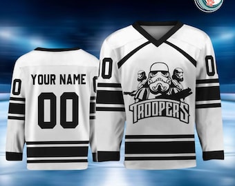 Personalize Disney Star Wars Troopers Hockey Jersey, Kid Adult Matching Hockey Jersey, Gift for Star Wars Fans