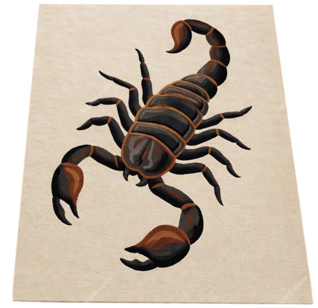 Scorpion Tufted Rug: Quality, Bold Design (6x9 Size - Etsy