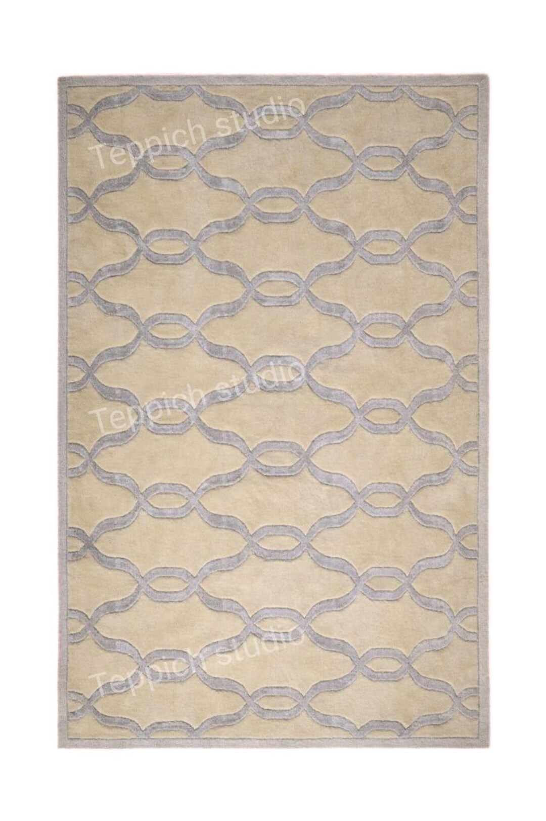 Neutral Tufted Rug Pattern Hand Tufted Carpet: Neutral Lattice Pattern, Soft Texture, 5x8 Size - Etsy