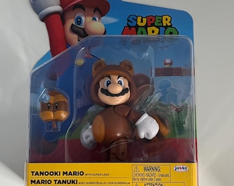Figurka Tanooki Mario - Super Leaf, JAKKS 4" Nowość