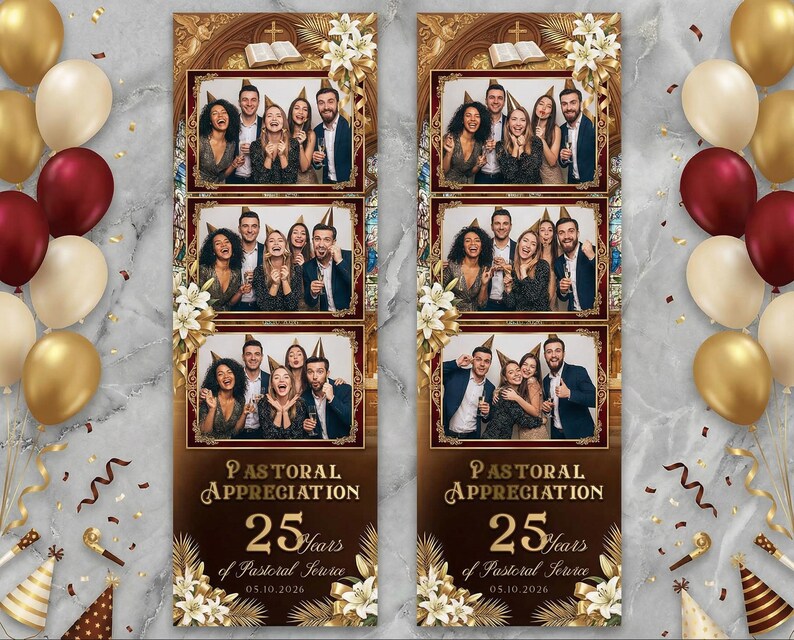 Pastoral Appreciation Photo Booth Template 4x6, Church Anniversary ...