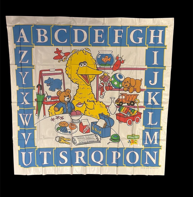 Vintage Sesame Street Alphabet Poster – Big Bird ABC Poster – Retro ...