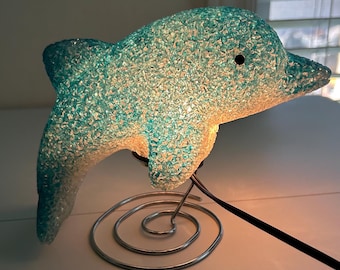 90s Dolphin Lamp – Pop Art Blue 3D - Etsy
