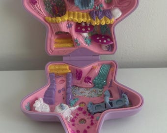 Vintage 1992 Polly Pocket Bluebird Fairy Star Compact Playset – Empty Star Case – No Figures