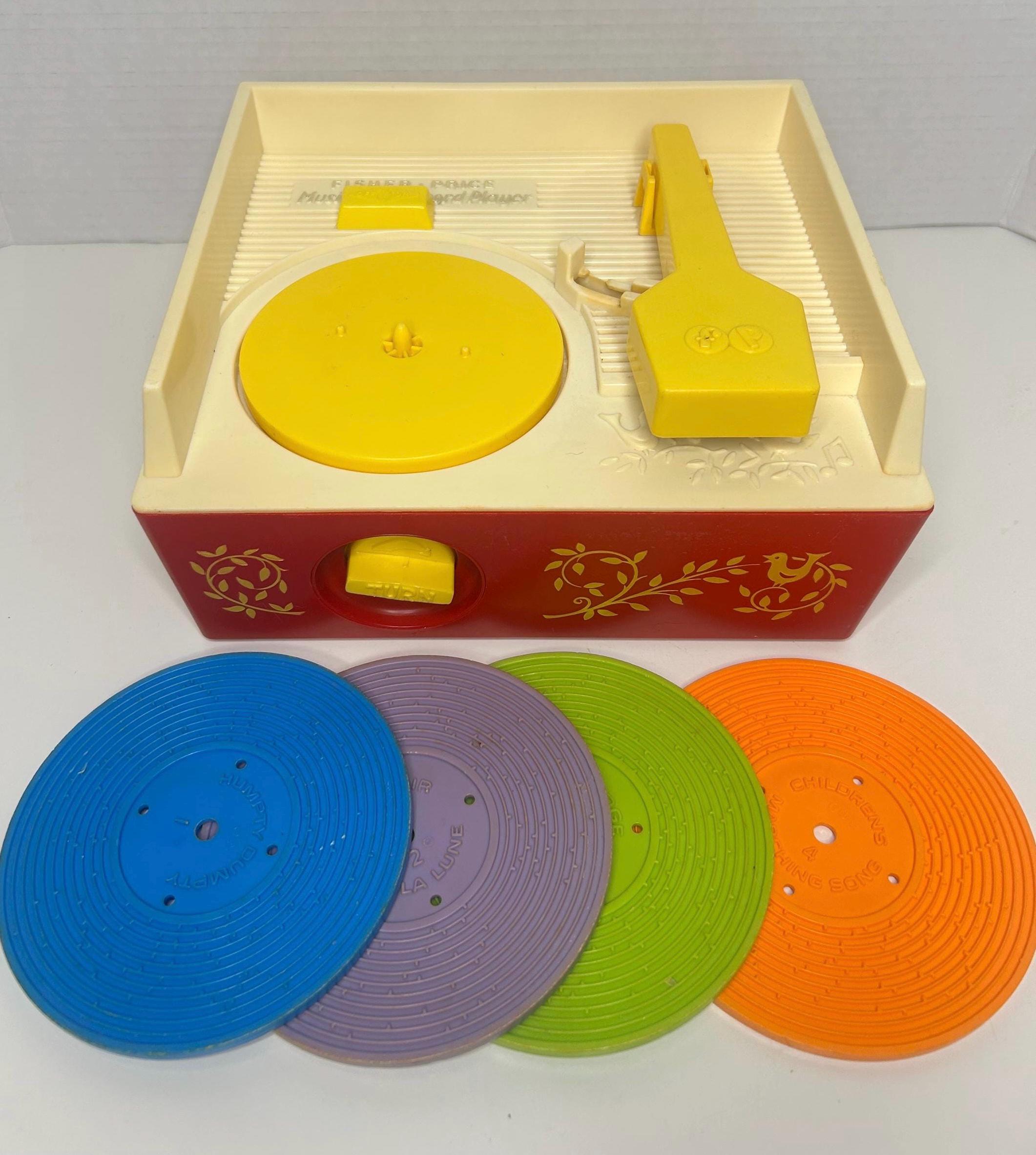 Giradischi In Miniatura 1:12 Per Casa Delle Bambole, Replica Fisher Price Vintage, Fatto A Mano