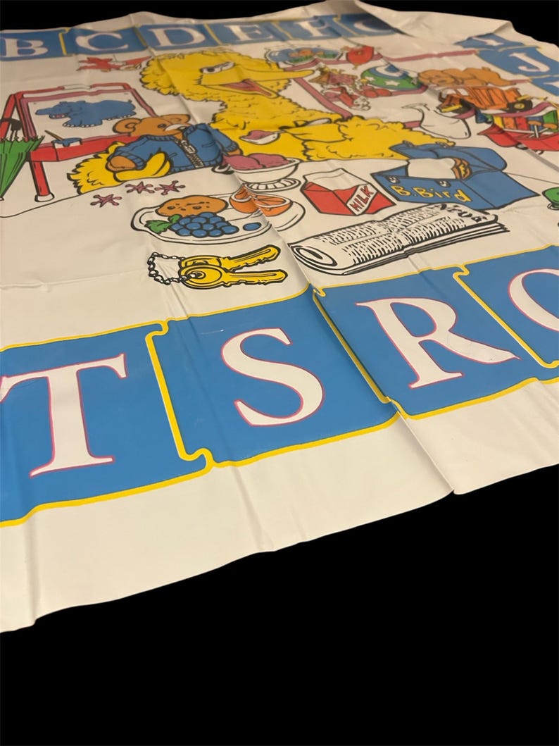 Vintage Sesame Street Alphabet Poster – Big Bird ABC Poster – Retro ...
