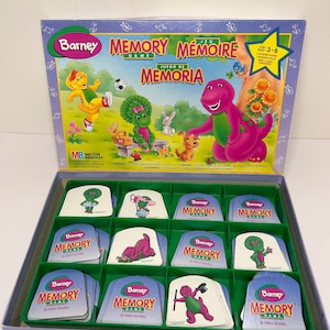 Barney Memory Game – Milton Bradley – 1997 – Vintage – Incompleto (1 carta mancante)