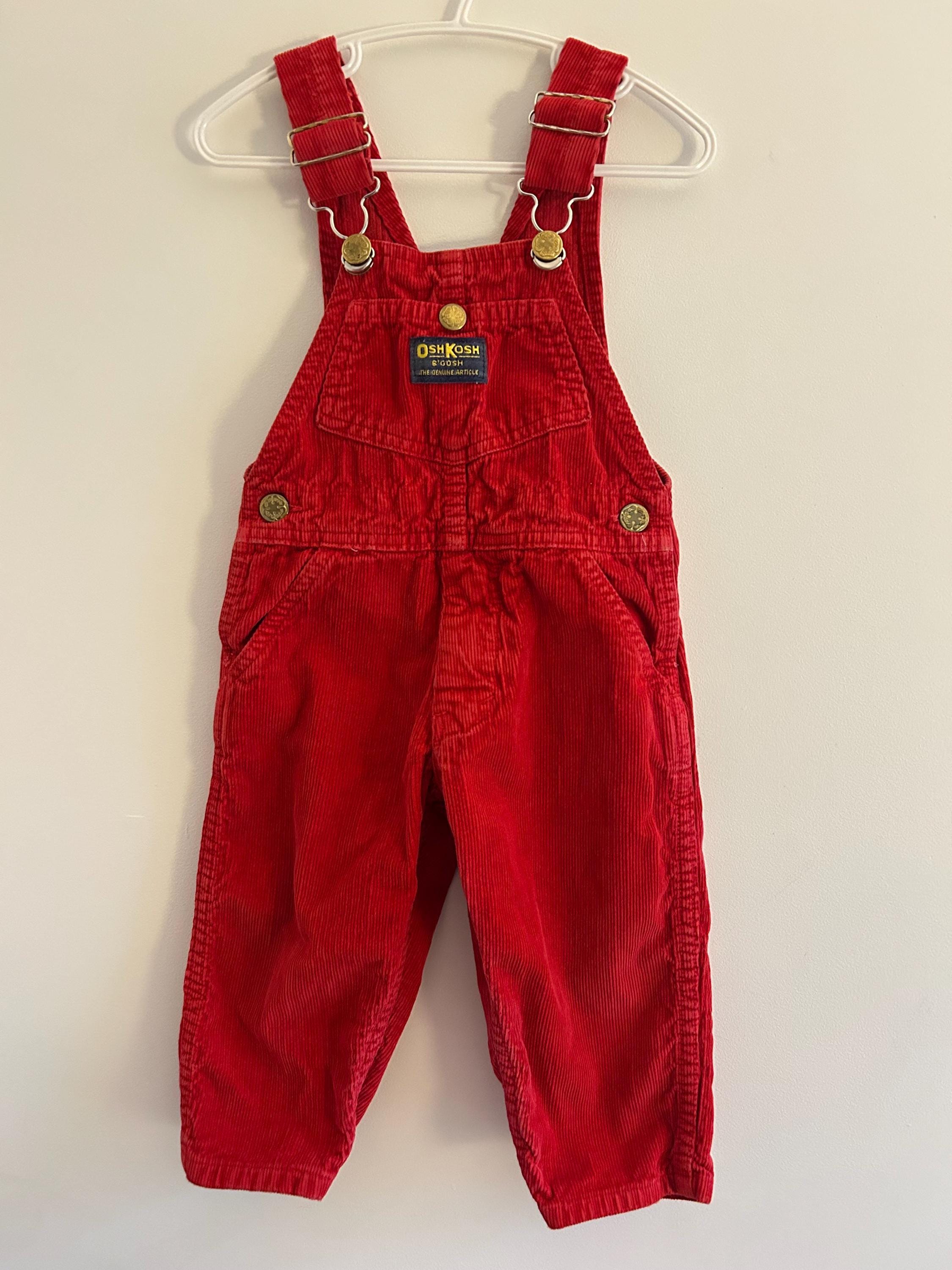 Oshkosh B Gosh Red Corduroy Overalls - Etsy