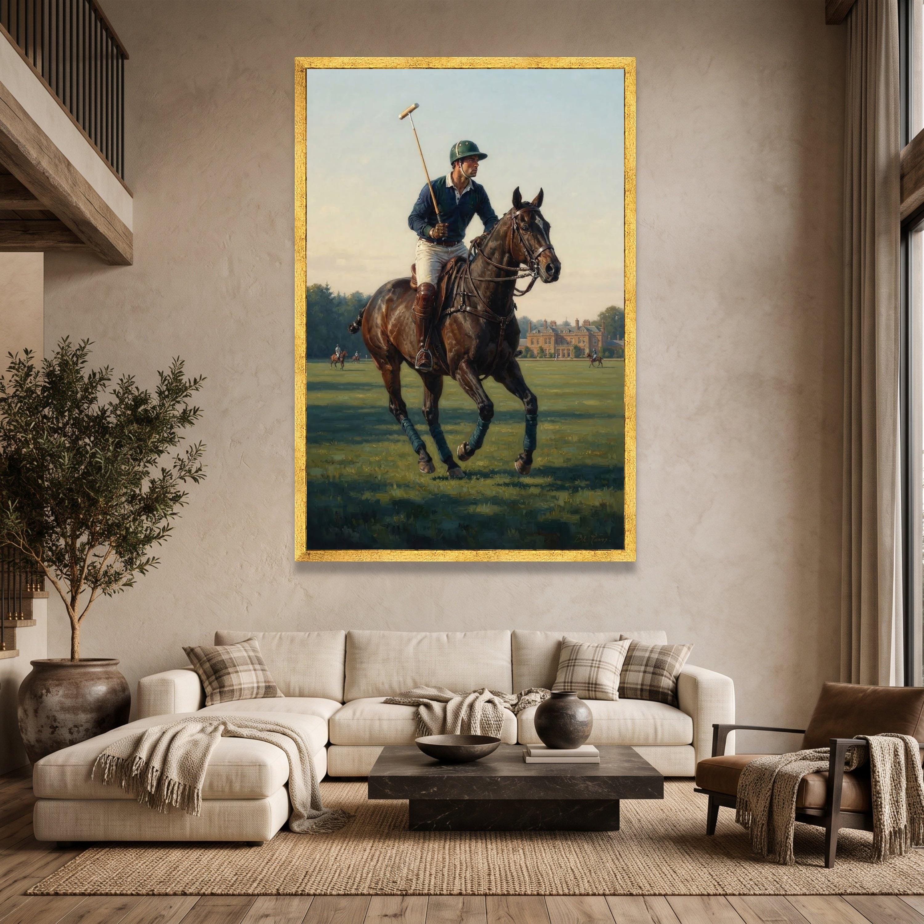 Ralph Lauren Equestrian Canvas Art, Horse Wall Decor, Classic
