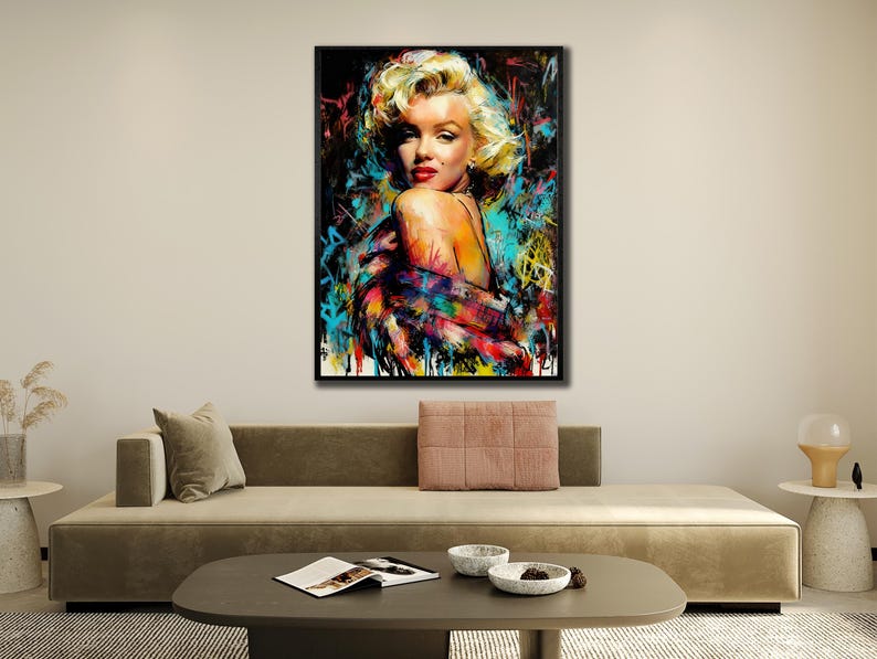 Marilyn Monroe Pop Art Canvas Print: Vibrant Wall Decor Ready to Hang ...