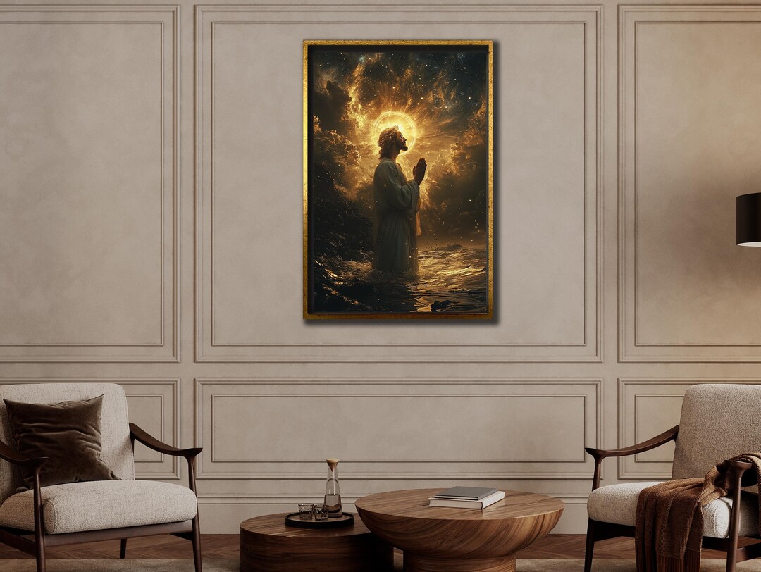 Glowing Jesus Christ Canvas Art: 3D Christian Wall Decor - Etsy