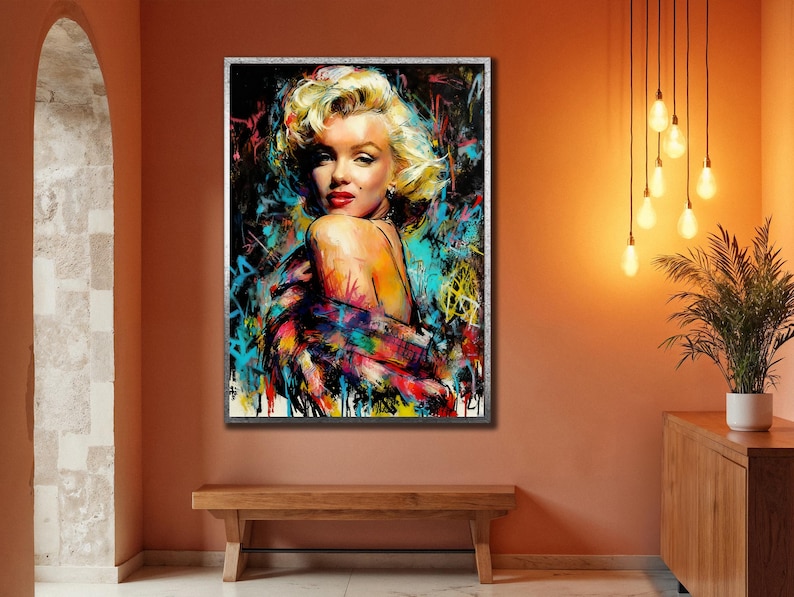 Marilyn Monroe Pop Art Canvas Print: Vibrant Wall Decor Ready to Hang ...