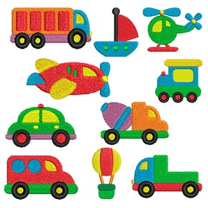 Pequeño juego de transporte para bordar a máquina