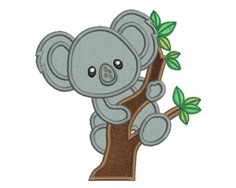 Machine Embroidery Applique  Koala 1 Animal
