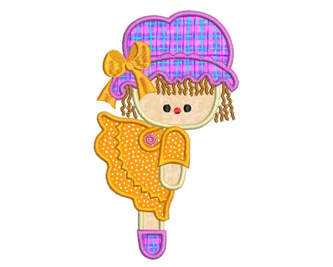 Machine Embroidery Applique Rag Doll 2 - Etsy