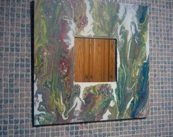 Mirror Poured Paint frame