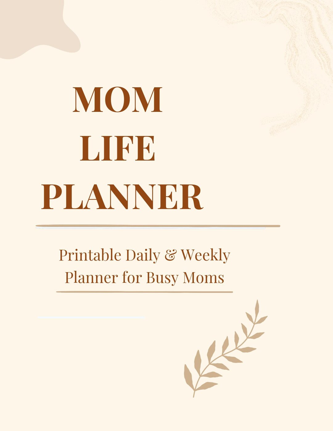 Mom Life Planner | Daily, Weekly Organizer for Busy Moms (digital ...