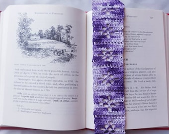 Crocheted bookmark, Book lovers  gift, Best Friend's gift, purple bookmark, handmade bookmark, Mother's Day gift, Birthday gift