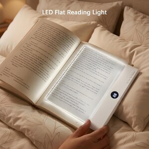 Lámpara de lectura LED recargable, luz nocturna regulable con temporizador.