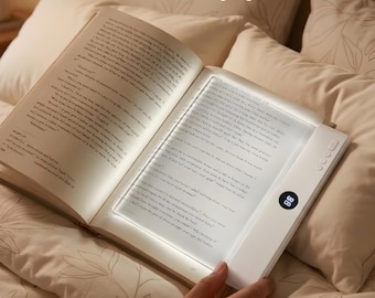 Lámpara de lectura LED recargable, luz nocturna regulable con temporizador.