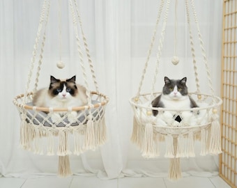 Cotton Rope Cat Hammock Handwoven Hanging Pet Bed Extra Large