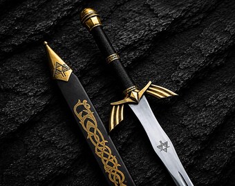 Handmade Kingdom Hero Display Sword | Royal Winged Sword | Cosplay Prop with decorative scabbad.