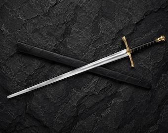 Handmade Medieval Fantasy Display Sword | Collector Decor with Matching Scabbard.