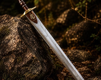 Handmade Riptide Sword | Percy Jackson Anaklusmos | Olympian Style . (Leather Sheath)