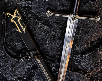 Handmade Fantasy Kingdom Display Sword | Medieval Collector Decor with Scabbard