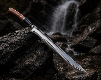 Handmade High carbon steel machete,  Sword , Outdoor Camping Knife survival tool,With leather sheath