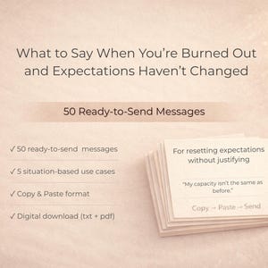 Qué decir cuando estás agotado en el trabajo / Guiones para establecer límites en caso de agotamiento / 50 respuestas listas para enviar / Protege tus límites