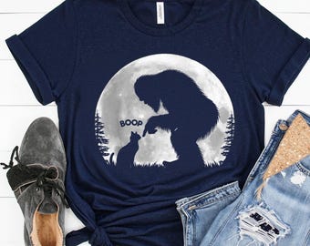 Fun Hand Boop Nose Bigfoot PNG, Sasquatch Cat Full Moon Funny Cryptid Shirt Design, Retro Meme Nature Sublimation PNG, Digital Download