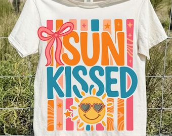 Sun Kissed Retro Summer Beach-afbeelding (digitale download)