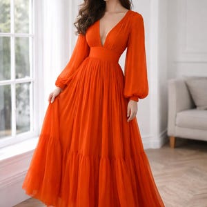 Burnt Orange Evening Gowns - Etsy