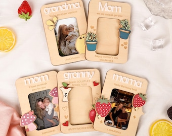 Personalized Photo Magnet, Fridge Magnet, Gift for Mom Grandma, Mothers Day Picture Frame, Mothers Day Gift, Birthday Gift
