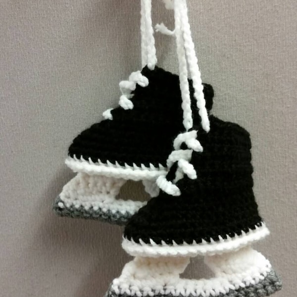 Hockey Skate Crochet Baby Booties