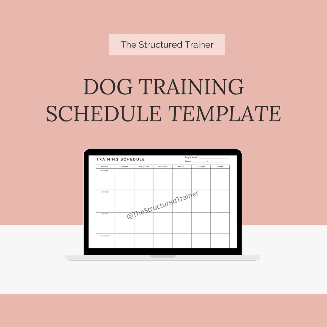 Dog Training Schedule Template – Editable in Canva(instant Download) - Etsy