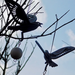 Cornish Crow decoración corte láser / corte láser mdf cuervo goth emo Edgar Allan Poe imagen 2