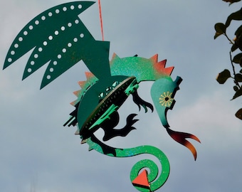 Cornish Dragon mobile decoration laser cut / lasercut mdf