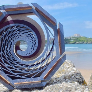 Wave, Octagon, Geometric, Layered Decoration, Laser Cut / Lasercut Mdf ...