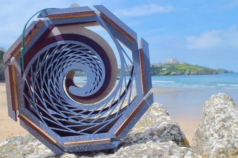 Wave, Octagon, Geometric, Layered Decoration, Laser Cut / Lasercut Mdf ...
