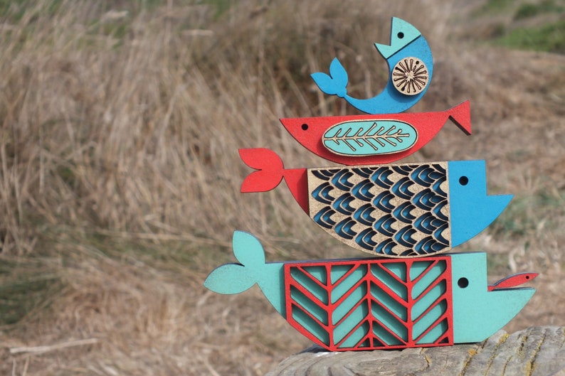 A Tower of Babel Fish Decoration, Laser Cut / Lasercut Mdf - Etsy
